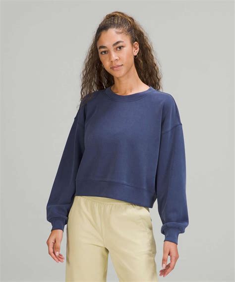 lululemon perfectly oversized crop crew|perfectly oversized cropped crew softstreme.